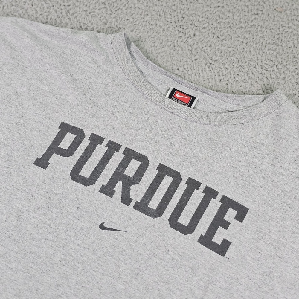 Purdue Boilermakers Shirt Mens 2XL Gray NCAA College Long‎ Sleeve T-Shirt Nike